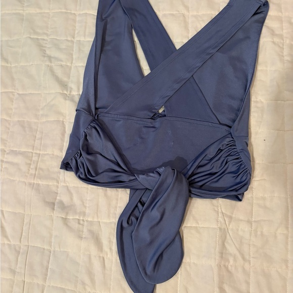 Urban Outfitters Halter Top 70s inspired Blue, Coquette girl, Top, Size Small - Picture 4 of 13